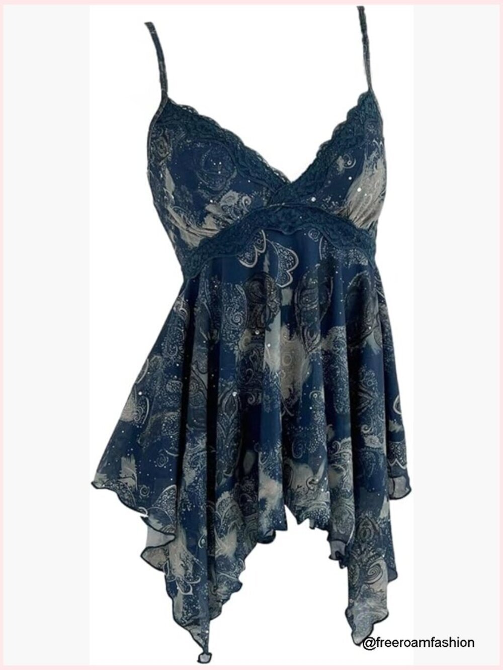 Y2K Lace Babydoll Top V-Neck Sleeveless Ruffle Peplum Camisole